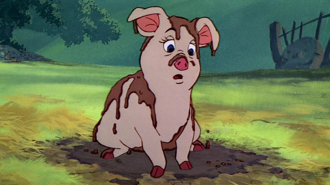Hen Wen the psychic pig in The Black Cauldron