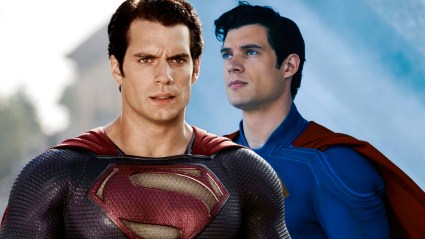 Henry Cavill in Man of Steel and David Corenswet as Superman