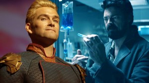 Homelander and Butcher with Compound V in The Boys