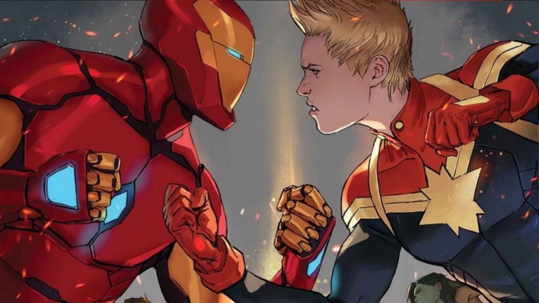 Iron Man vs Captain Marvel in Civil War II