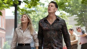 Jennifer Holland and John Cena in Peacemaker Season 2 Episode 3