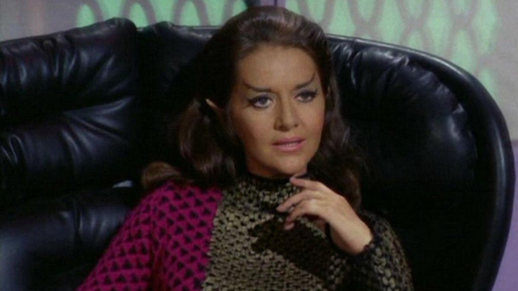 Joanne Linville as the Romulan Commander in the Star Trek episode "The Enterprise Incident"