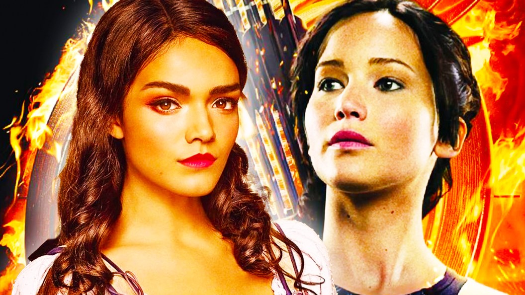 Katniss Everdeen and Lucy Gray Baird in the Hunger Games franchise