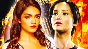 Katniss Everdeen and Lucy Gray Baird in the Hunger Games franchise