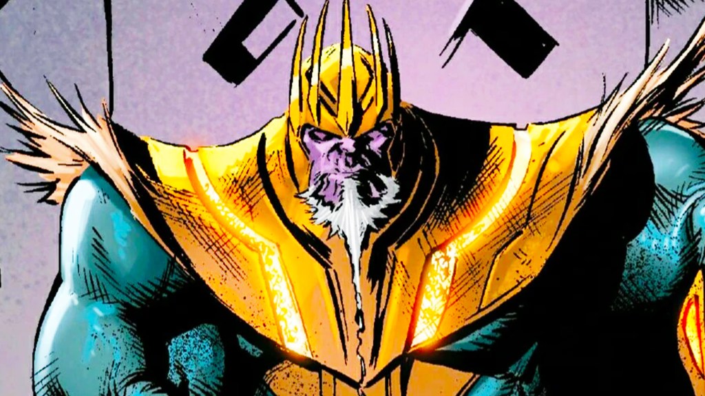King Thanos in gold armor