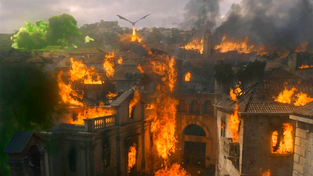 King's Landing burning in Game of Thrones Season 8 Episode 5