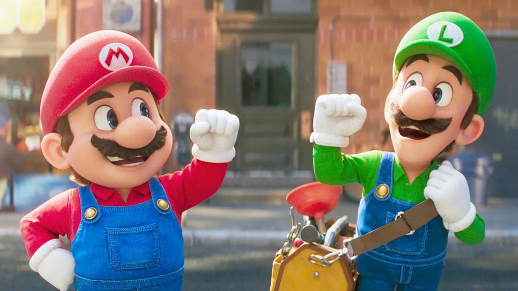 Mario and Luigi in The Super Mario Bros movie