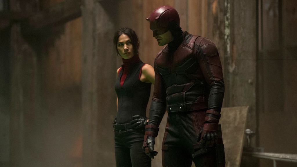 Matt Murdock (Charlie Cox) and Elektra Natchios (รlodie Yung) in Daredevil Season 2
