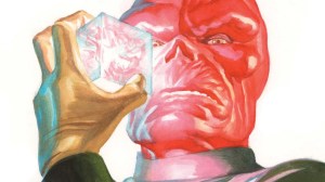 Red Skull sneering as he holds a Cosmic Cube