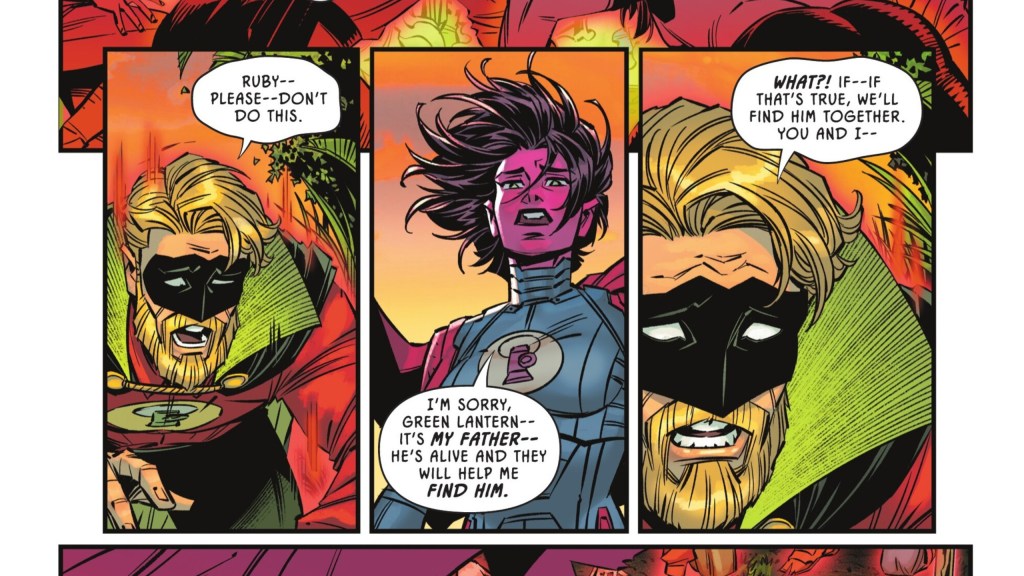 Alan Scott and Ruby Sokov talking about the original Red Lantern