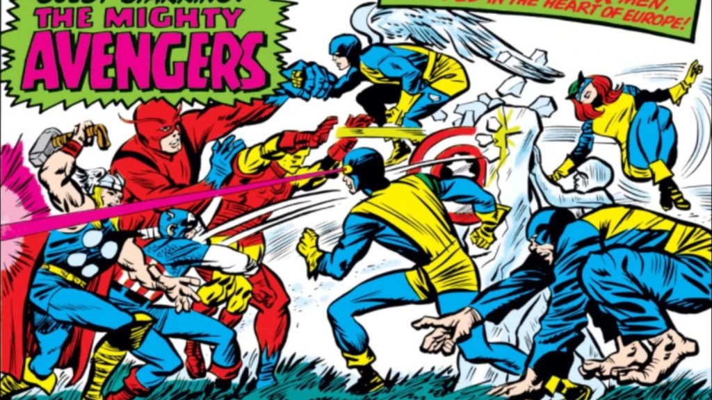 The Avengers and the X-Men battling it out
