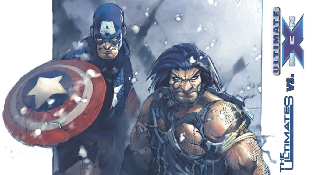 The original Ultimate Captain America and Wolverine standing together