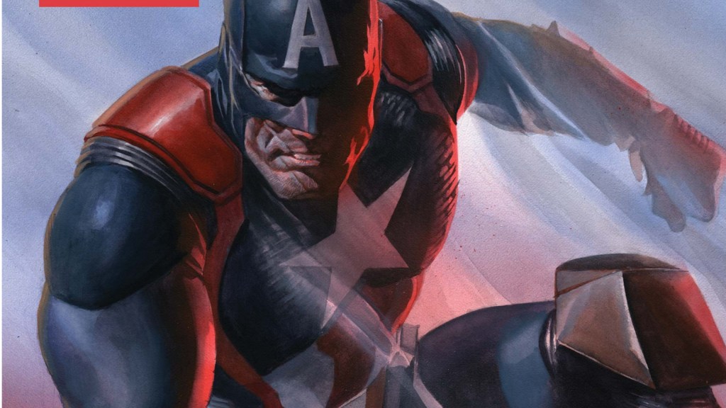 An older Captain America crouching