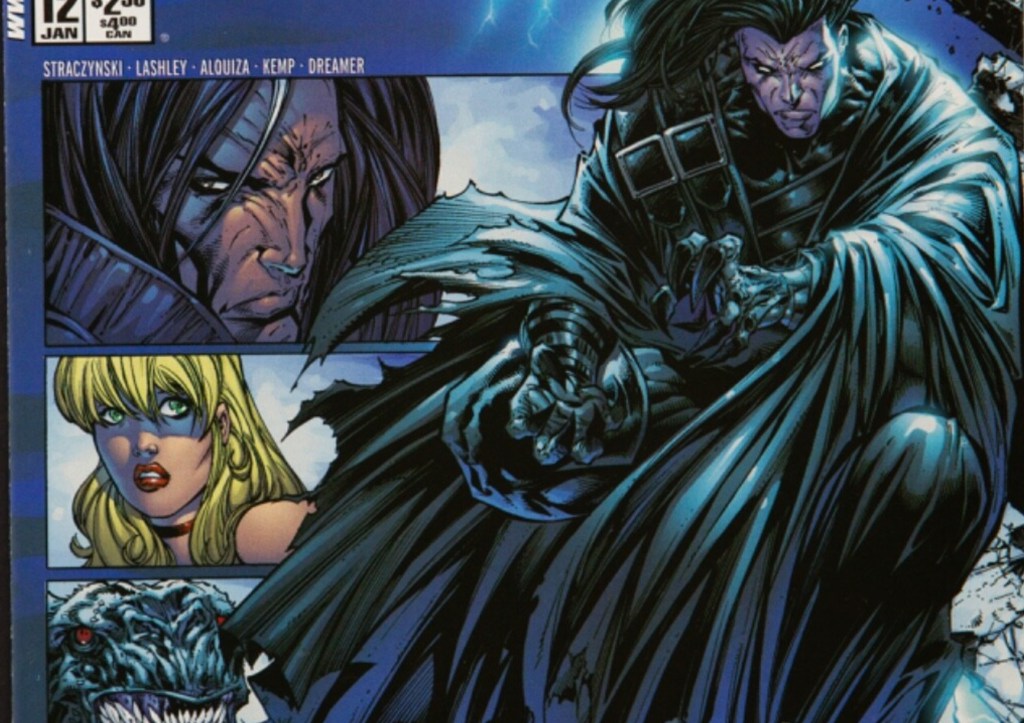 Ravenshadow sitting nex to pictures of Poet, Chandra. and a monster