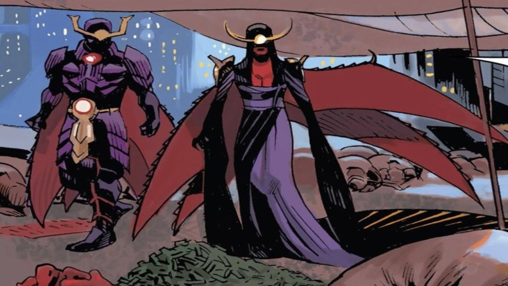 Eimin and Uriel walking through the Akkaba faithful