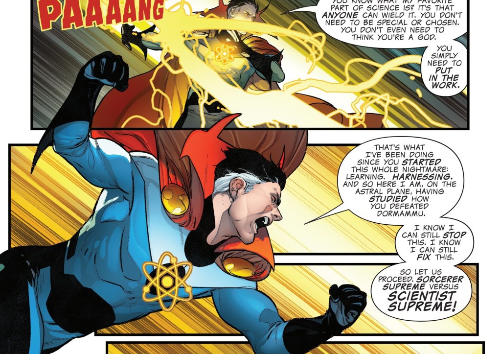 Mister Fantastic explaining how he mastered magic