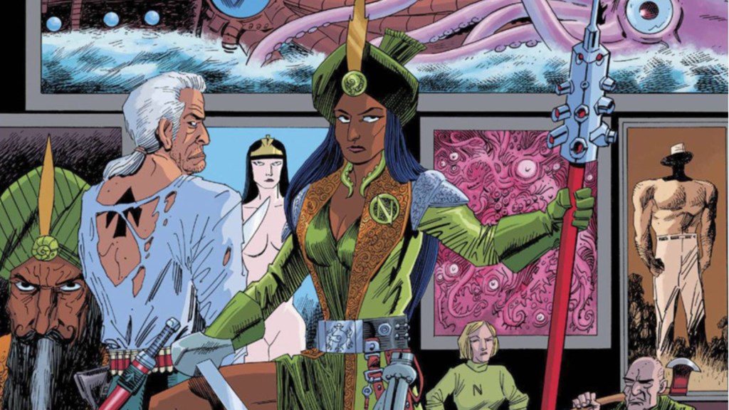 ptain Janni Nemo and Broad Arrow Jack, standing in a gallery of paintings including that of the first Captain Nemo