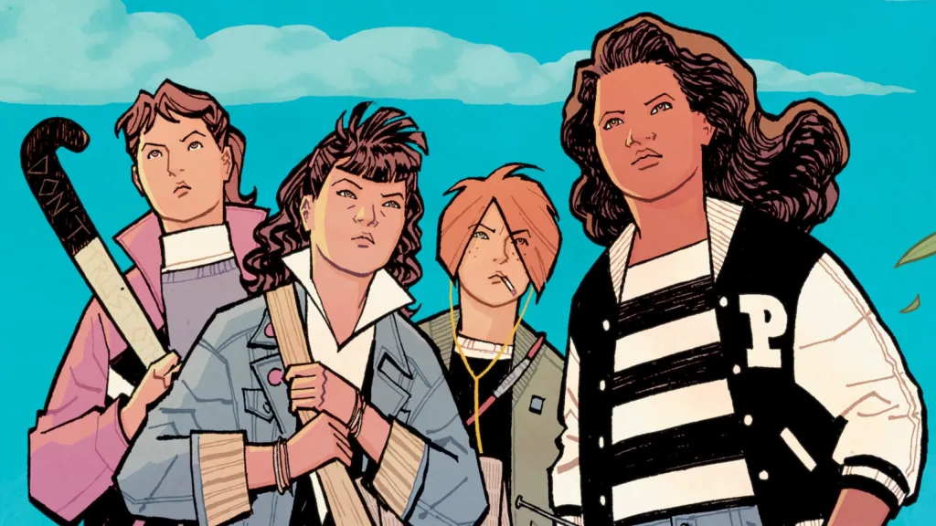 Erin, MacKenzie, KJ, and Tiffany standing together ready to rumble