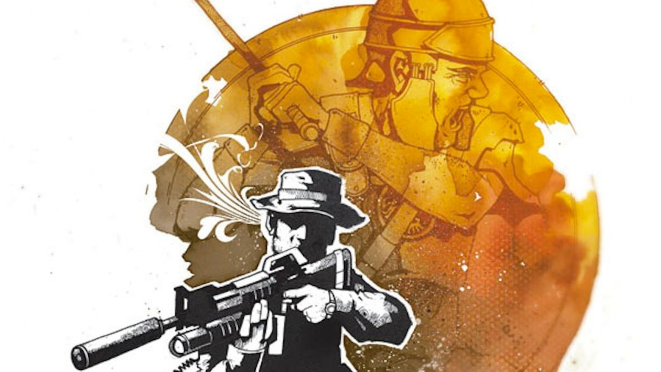 A modern soldier in front of a Roman soldier