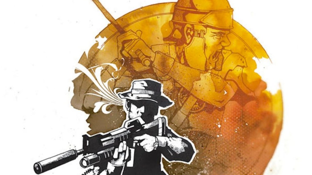 A modern soldier in front of a Roman soldier