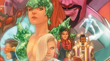 Jean Grey, Emma Frost, Exodus, Kate Pryde, Iceman, and more on the cover of the Hellfire Gala