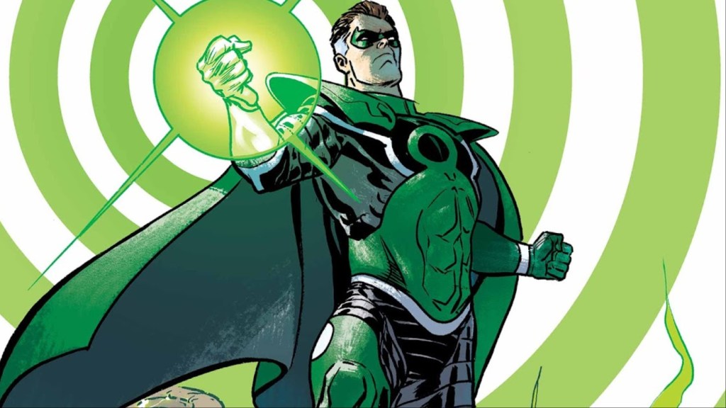 Hal Jordan as Parallax emitting waves of green energy