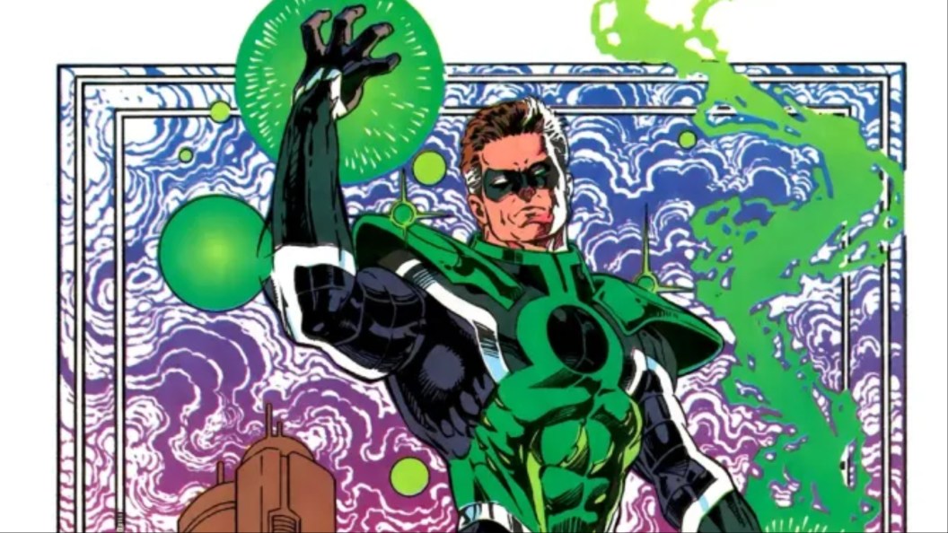 Hal Jordan as Parallax lifting an energy wreathed hand
