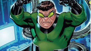 Doctor Octopus looking very angry with his arms behind him