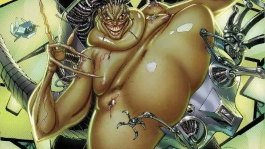 Mojo smiling evilly at an angle