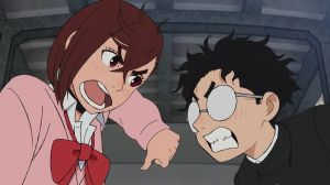 Momo and Okarun arguing - Dandandan