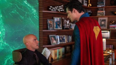 Nicholas Hoult and David Corenswet in Superman 2025