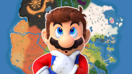 Mario Kart World Map & Mario