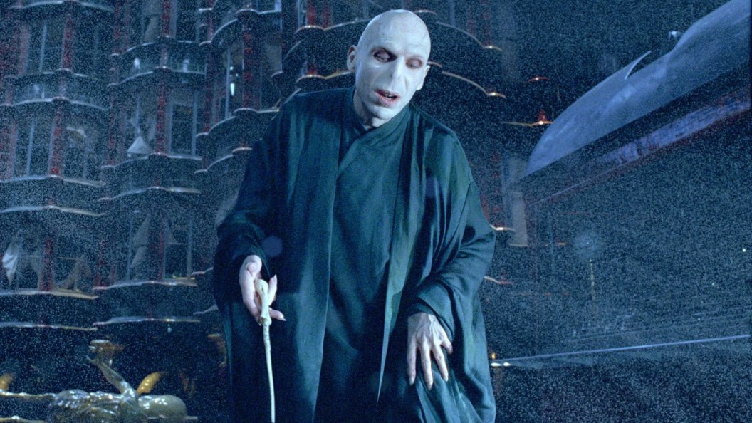 Ralph Fiennes as Voldemort in Harry Potter