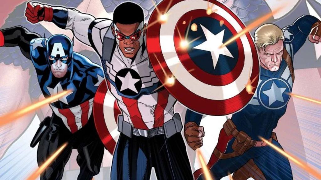 Sam Wilson and Steve Rogers as Captain America