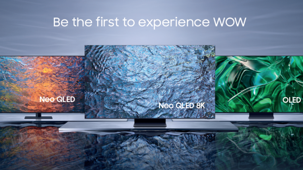 Various Samsung TV's lined up