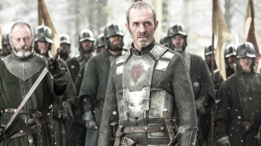 Stannis Baratheon (Stephen Dillane) with his army in Game of Thrones