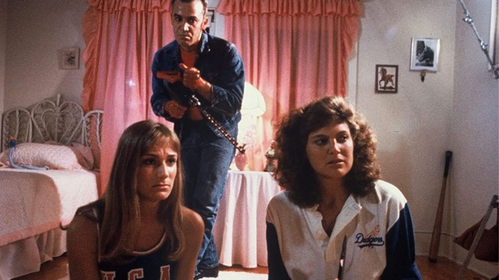 The killer stalking his prey in The Slumber Party Massacre