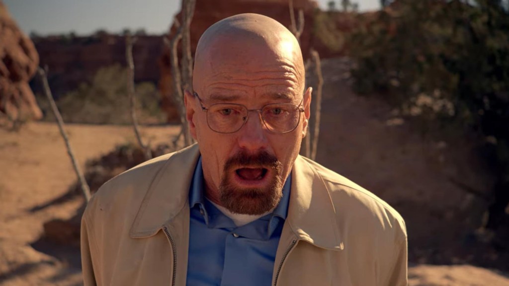 Walter White (Bryan Cranston) looking shocked in Breaking Bad Season 5 Episode 14 Ozymandias
