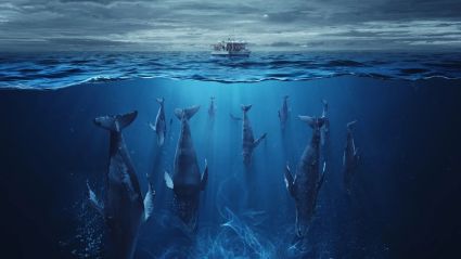 Whales in HBO Max's sci-fi thriller The Swarm