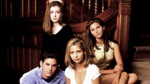 Xander, Willow, Buffy, and Cordelia in Buffy the Vampire Slayer