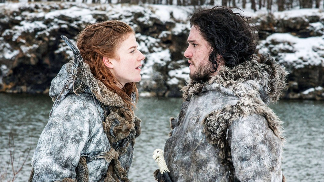 Ygritte and Jon Snow in Game of Thrones Season 3 Episode 5, Kissed by Fire