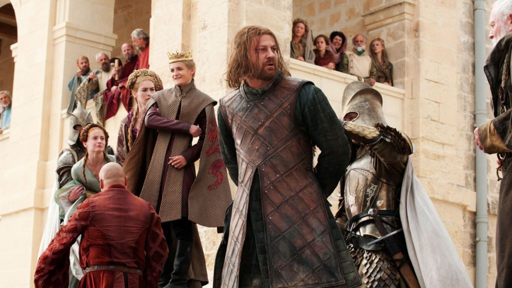 Ned Stark being taken away.