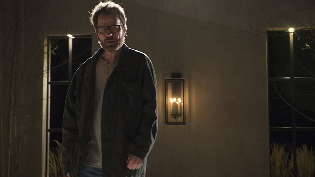 Walter standing in the final season of Breaking Bad.