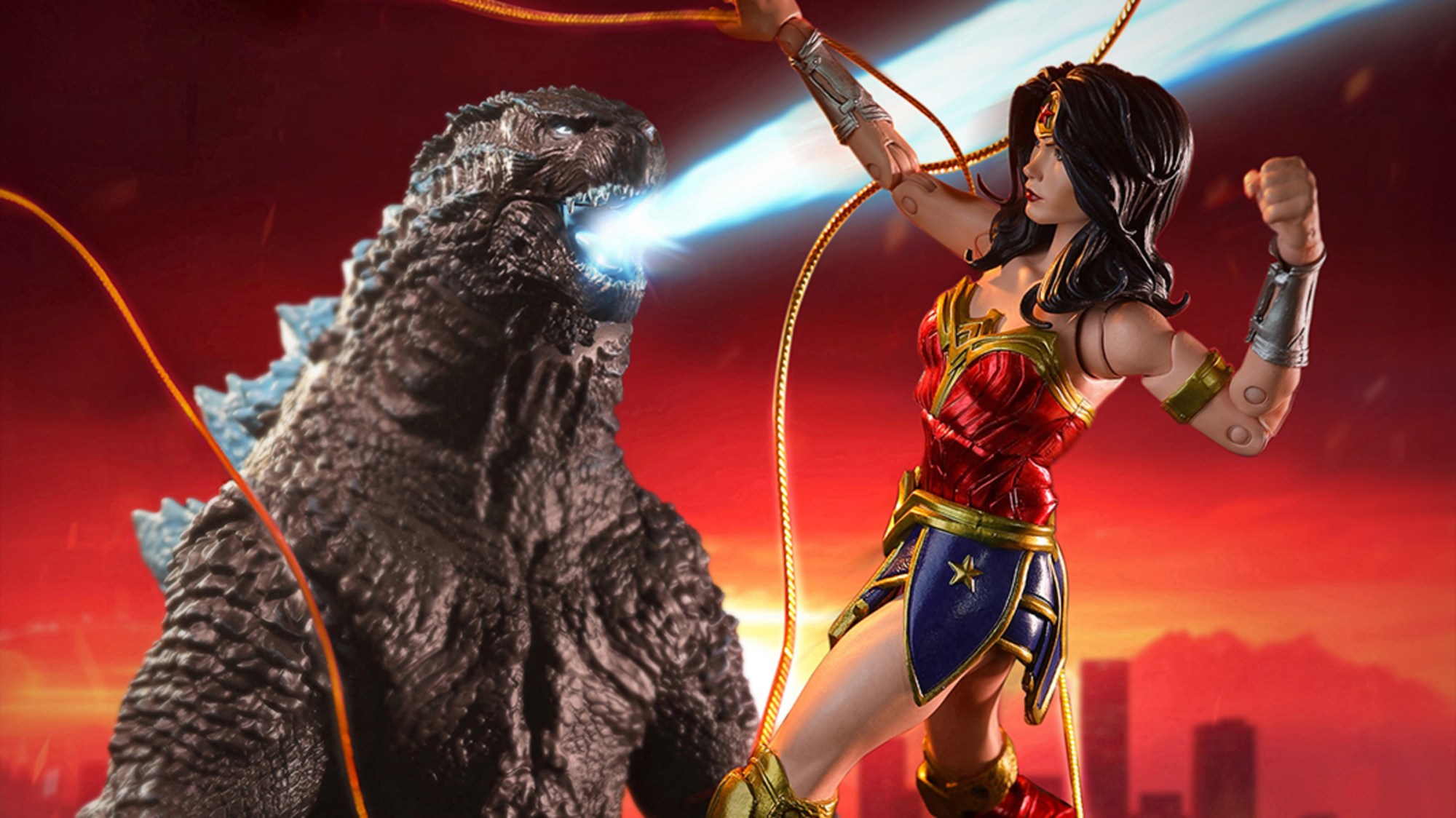 McFarlane Toys Set To Launch Wonder Woman vs Atomic Blast Godzilla