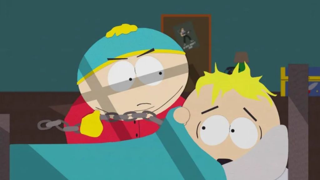 Eric Cartman scaring Butters.