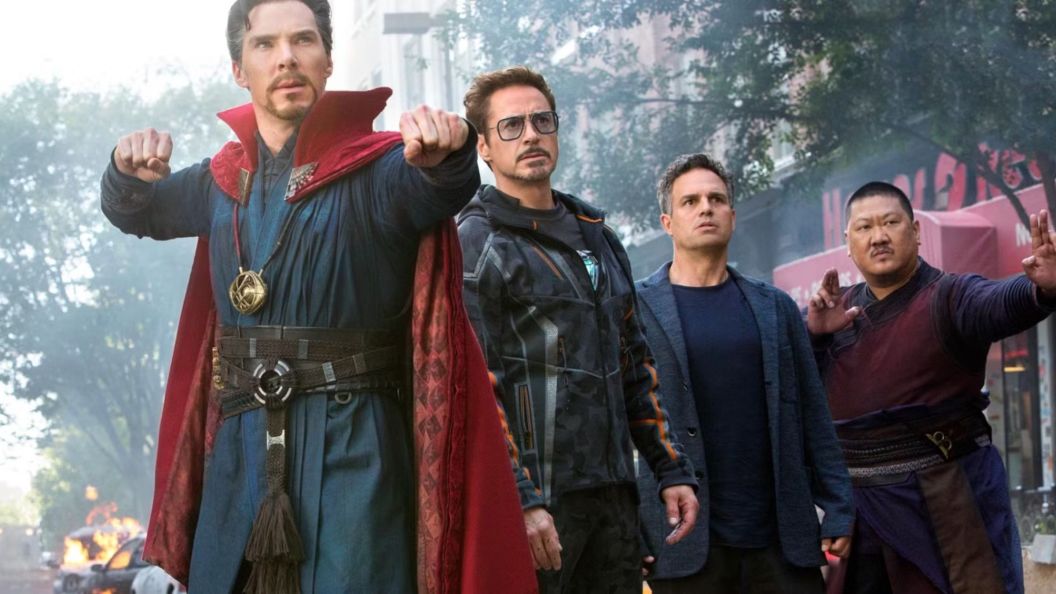 Doctor Strange, Iron Man, Bruce Banner, and Wong ready to fight in the MCU.