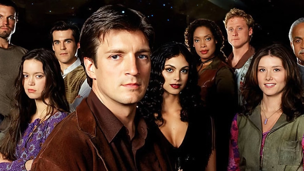 The cast of Firefly in a promotional image