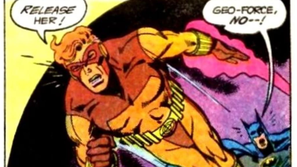 Geo Force and Batman.