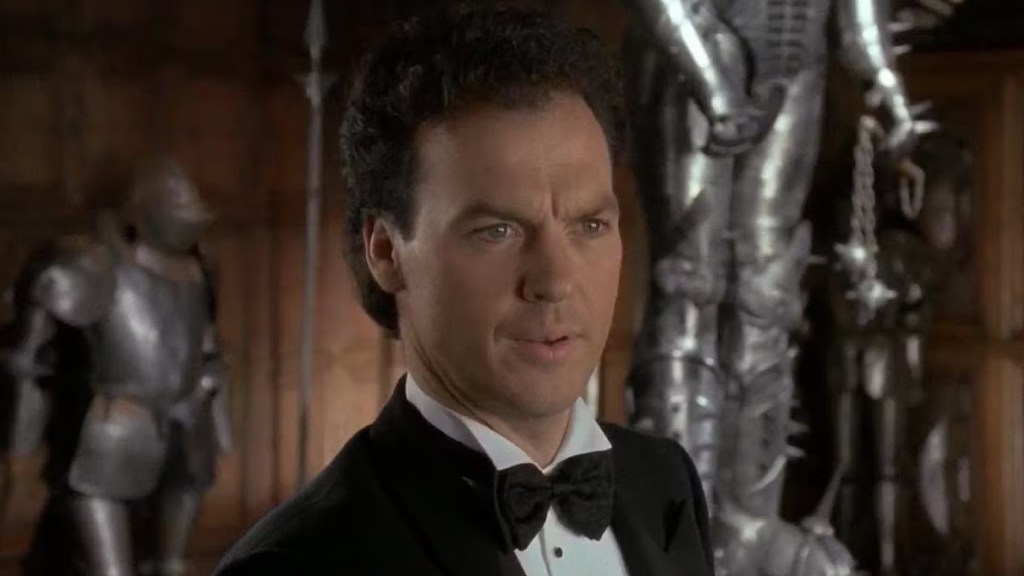Michael Keaton looking confused as Bruce Wayne in Batman (1989)
