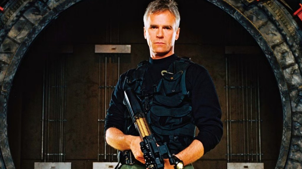 Richard Dean Anderson in a promotional image for Stargate SG-1